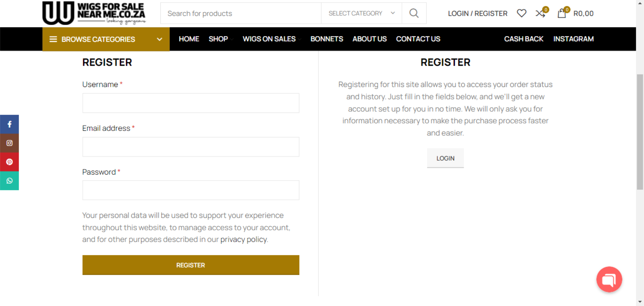 Register Account